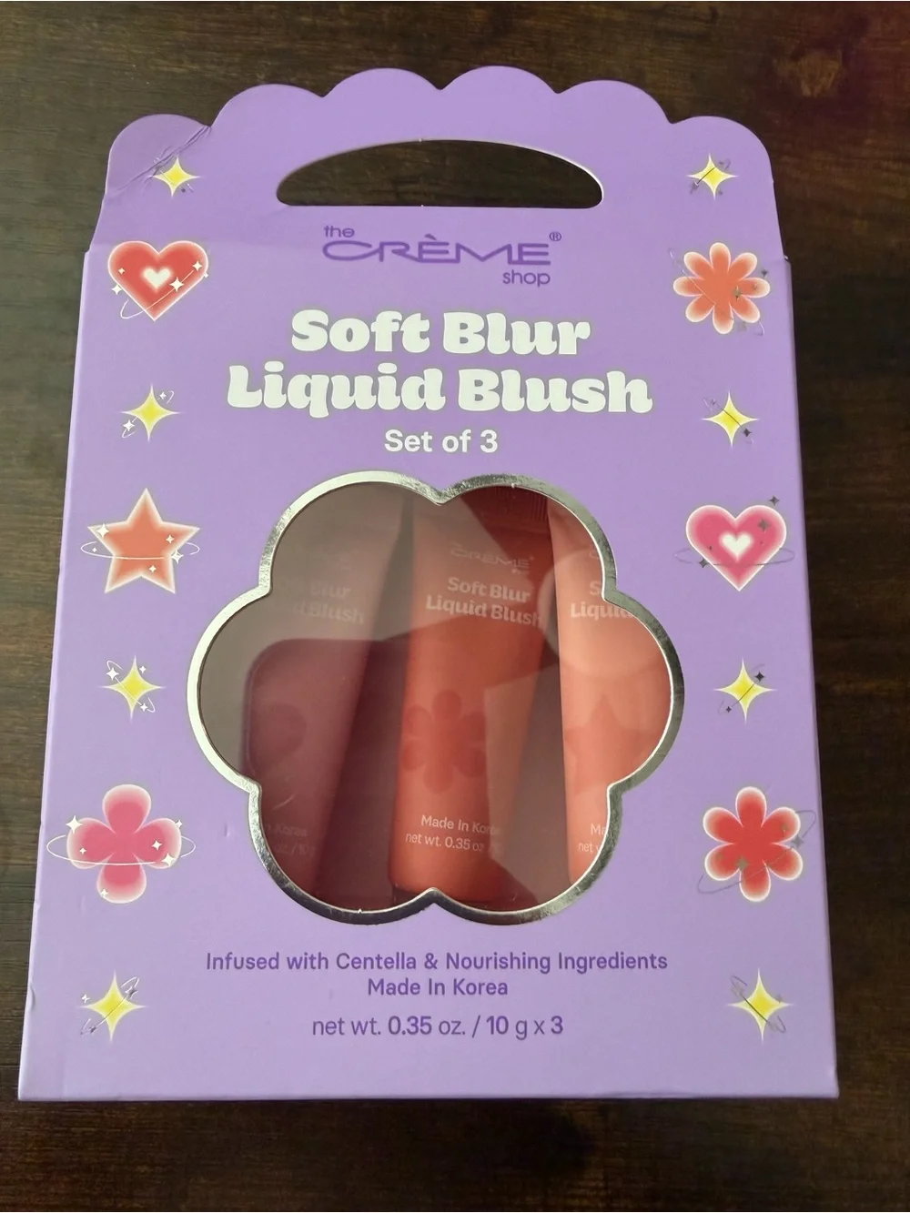 The Creme Shop Soft Blur Liquid Blush (Set of 3). Korean Beauty. NIP